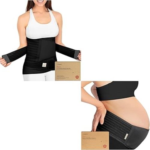 KeaBabies 3 in 1 Postpartum Belly Support Recovery Wrap and Pregnancy Belly Support Band - Postpartum Belly Band - Belly Bands for Pregnant Women - After Birth Brace - Maternity Belly Band