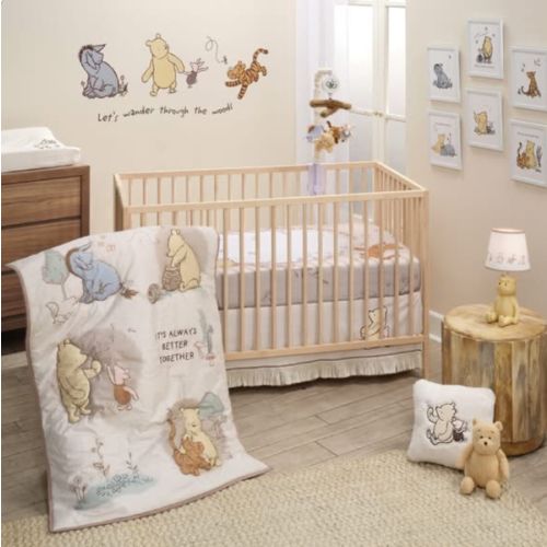 Disney Baby Pooh Bear & Pals Cotton 3Piece Nursery Crib Bedding Set – Lambs & Ivy