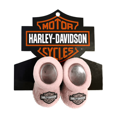 Infant Girls's Bootie Socks in Dusty Pink