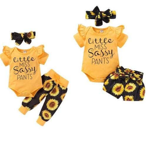 Dandy-Baby Set-Infant Tot Sunflower Outfit Set-Alure Baby COllections