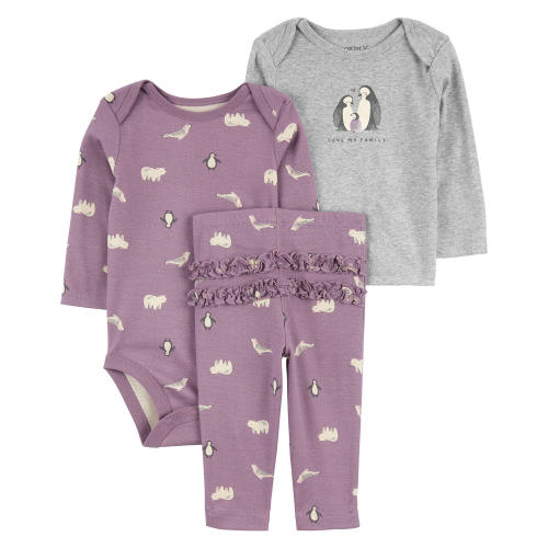 Carter's Girls 3-Piece Bodysuit Pant Set - Sam's Club