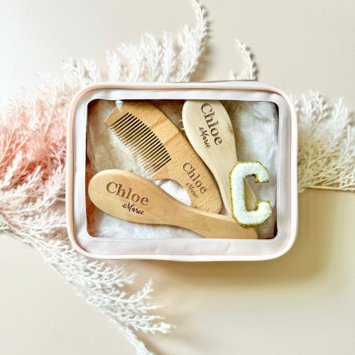 Personalized Girl Baby Hairbrush Custom Baby Gift for Girl Baby Shower Gift for Toddler Girl First Birthday Custom Baby Brush Baby Keepsake