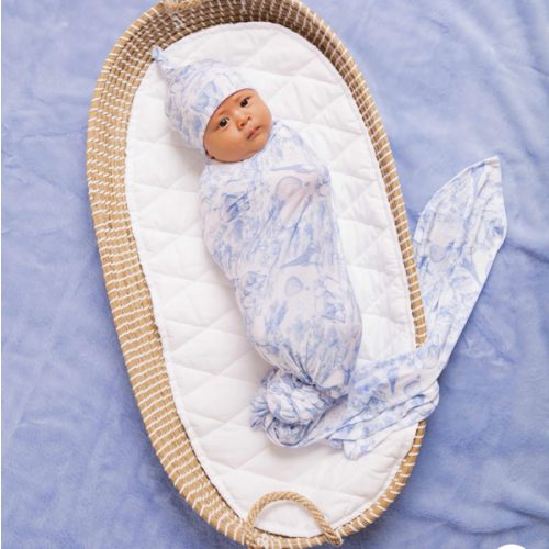 Sweet Safari Swaddle & Beanie Set