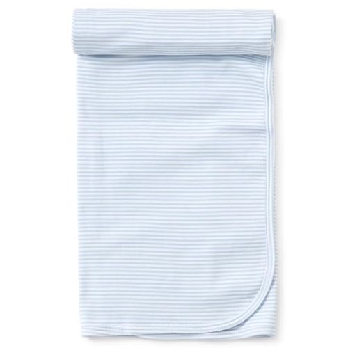 kissy kissy Baby Boys Simple Stripes Blanket, Light Blue, One Size