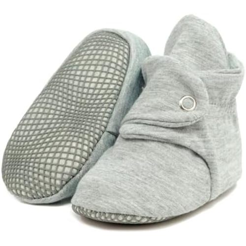 Ella Bonna Organic Cotton Muslin Baby Booties - Newborn to Toddler, Boy & Girl, 6-24 Months