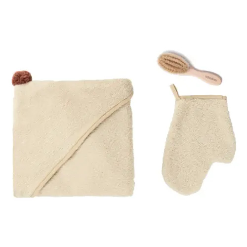 Nobodinoz - So cute bath set in organic cotton - Sand | Smallable