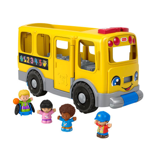 Fisher-Price Little People Big Yellow School Bus, Musical Learning Toy for Kids 1-5 Years