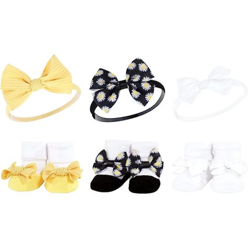 Hudson Baby Girl's Headband and Socks Giftset