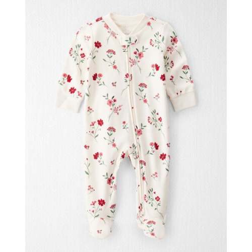 Baby Organic Cotton Sleep & Play Pajamas in Rosethorn Hollow Print - Little Planet | Carter's