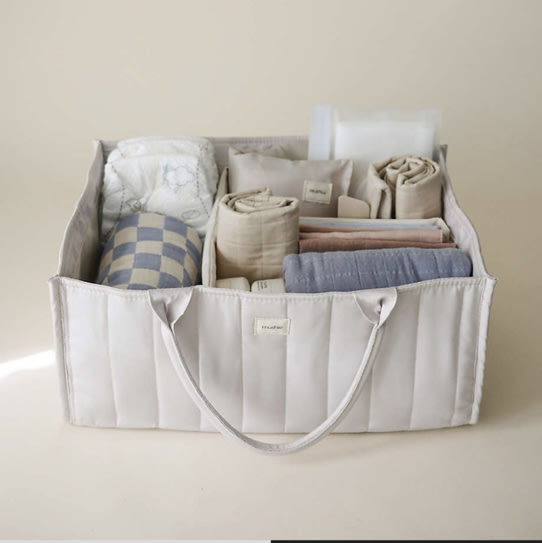 Mushie Diaper Caddy in Ivory