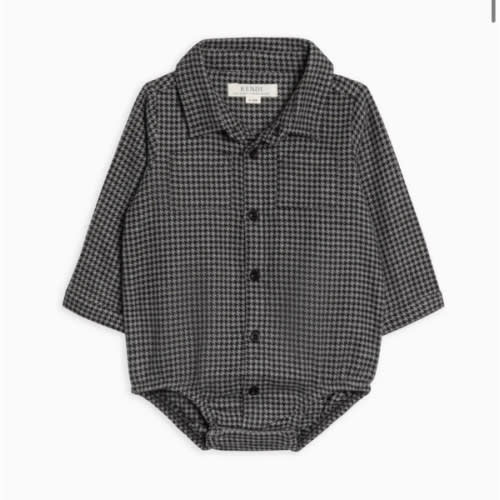 Carson Flannel Long Sleeve Collared Button Down Bodysuit