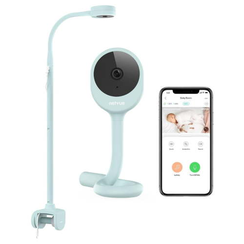 NETVUE Peekababy Baby Camera Monitor, Wireless Baby Monitor with Camera & Audio, 4-in-1 Crib Mount, Smart App, Sleep Analysis & Two-Way Talk