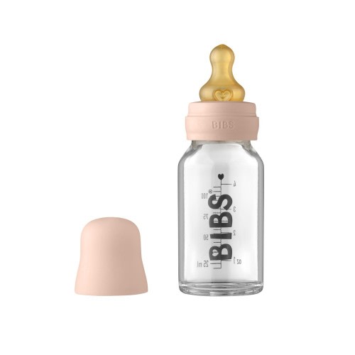 Bibs Glass Bottle 110ML - Blush | Baby Bottles | Baby Bunting AU