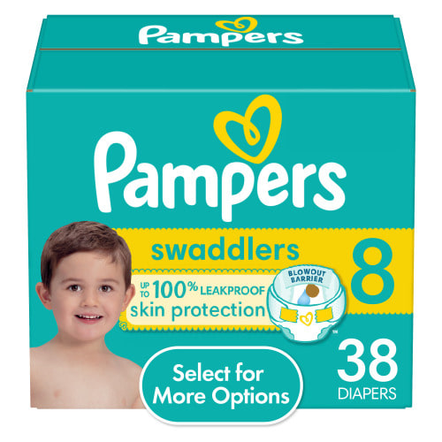 Pampers Swaddlers Baby Diapers Size 8, 38 Count (Select for More Options)