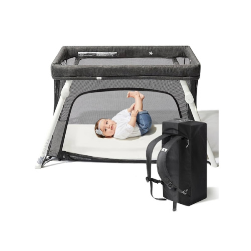Guava Lotus Travel Crib with Lightweight Backpack Design | Certified Baby Safe Portable Crib | Folding Play Yard with Comfy Mattress for Babies & Toddlers | Compact Baby Travel Bed