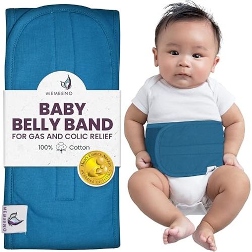 Baby Belly Band for Gas and Colic Baby Relief - Belly Band for Baby Heating Pad for Colic, Baby Gas Relief, Gas Relief for Infants, Baby Heated Tummy Wrap, Colic Relief for Newborns, Ocean