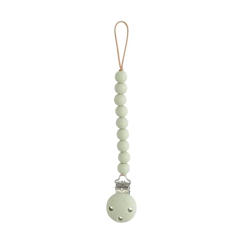 mushie 100% Silicone Baby Pacifier Clip BPA Free | Hera (Sage)