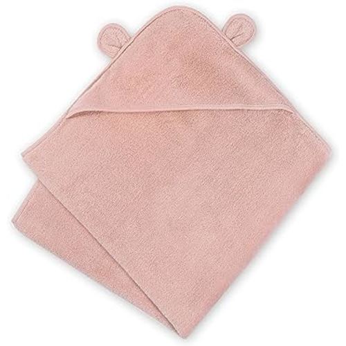 Natemia Organic Hooded Baby Bath Towel - Ultra Soft Cloud Touch Cotton - Absorbent Hooded Bath Towel for Newborns, Babies, and Toddlers - Baby Registry Must-Have