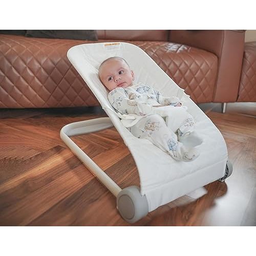 Baby Bouncer Seat, Breathable Fabric Infant Bouncer, Portable Bouncer Seat for Babies 0-6 Months, Infant Sleeper Bouncy Seat for Baby Boys and Girls