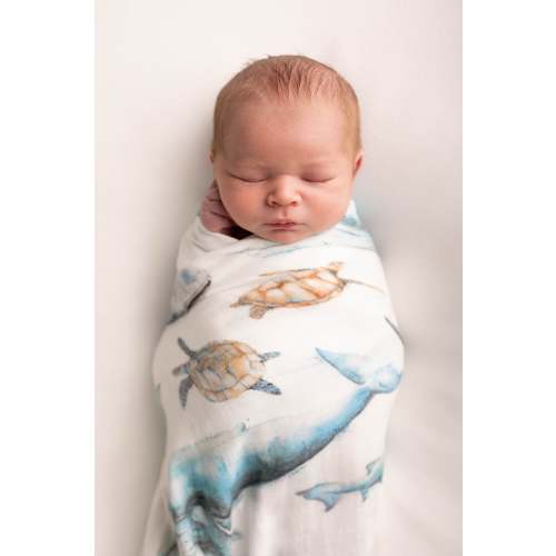 Bamboo Luxe Swaddle - Big Blue