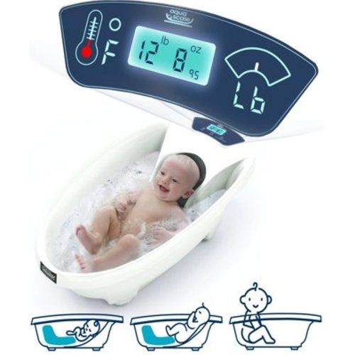 Baby Patent AquaScale Baby Bath Tub - 0-24m - GEN 3 - with Thermometer & Scale | Bathtub for Newborn, Infant & Toddler, Small to Large C29