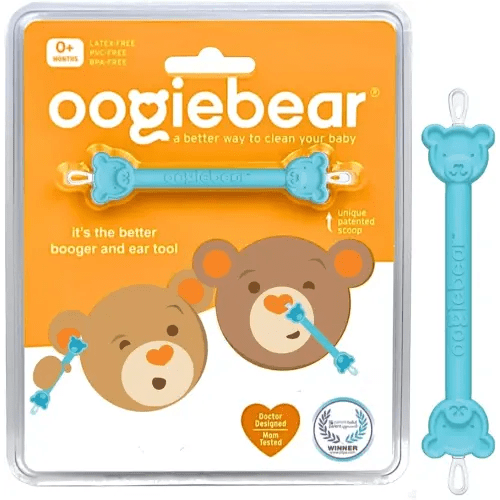 oogiebear Baby Nose Cleaner & Ear Wax Removal Tool - Safe Booger & Earwax Removal for Newborns, Infants, Toddlers - Dual-Ended - Essential Baby Stuff
