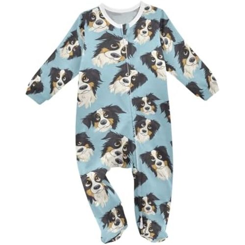Dussdil Baby One-Piece Footies Newborn Rompers Pajamas Cotton Footed Pjs for Sleep Play Boys Girls
