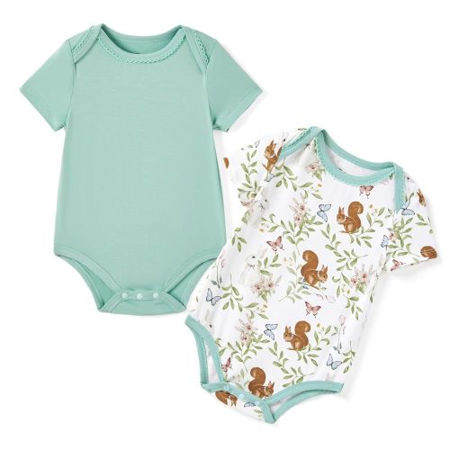 PATPAT Baby Bodysuits Supersoft Bamboo Viscose - Short Sleeve Boys and Girls - Newborn Infant Unisex Clothes Pack