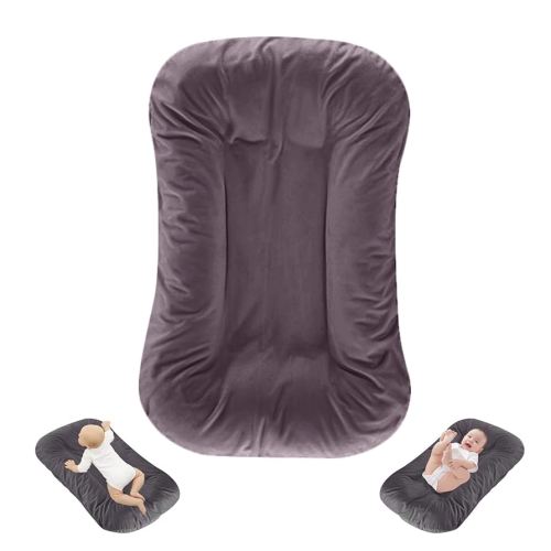 Baby Lounger for Newborn, Portable Breathable Baby Nest for Babys 0-12 Months for Home and Travel - Dark Gray