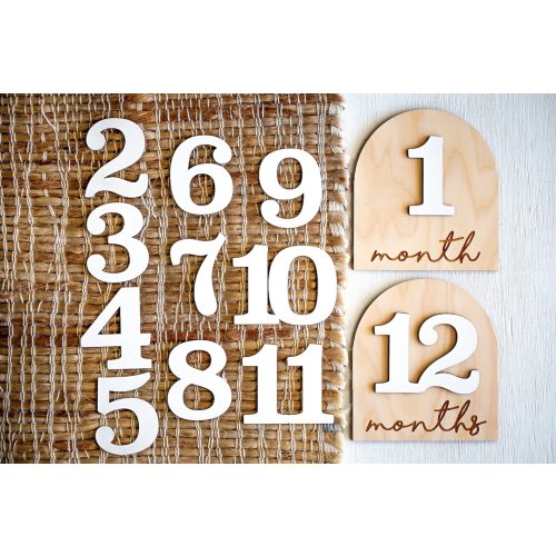 Baby Monthly Milestone Interchangeable Monthly Milestone Markers Wooden Boho Baby Photos Milestone Disks Monthly Photo Prop Milestone Cards