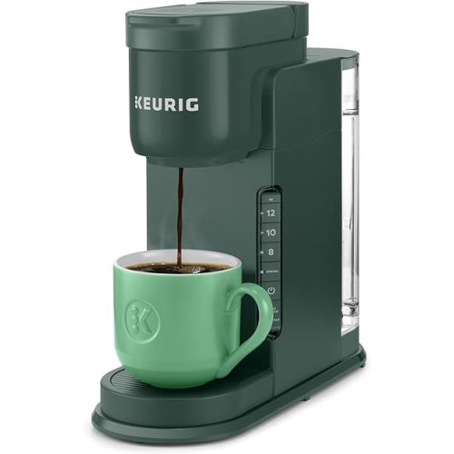 Keurig K-Express Single Serve K-Cup Pod Coffee Maker, 3 Brew Sizes, Strong Button Feature, 42oz Removable Reservoir, Evergreen