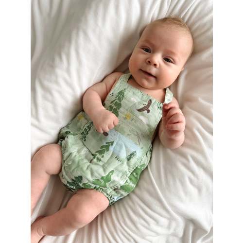 Muslin Retro Sunsuit, Mountain Cabin