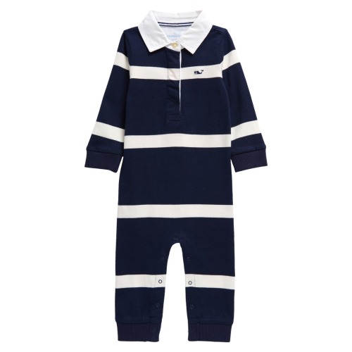 Rugby Cotton Romper, 0-3M- Only a few left
