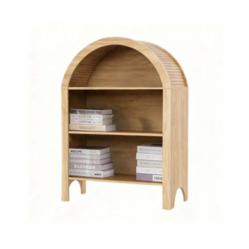Arched 43.3" Tall 3-Tier Bookshelf for Modern Farmhouse Decor