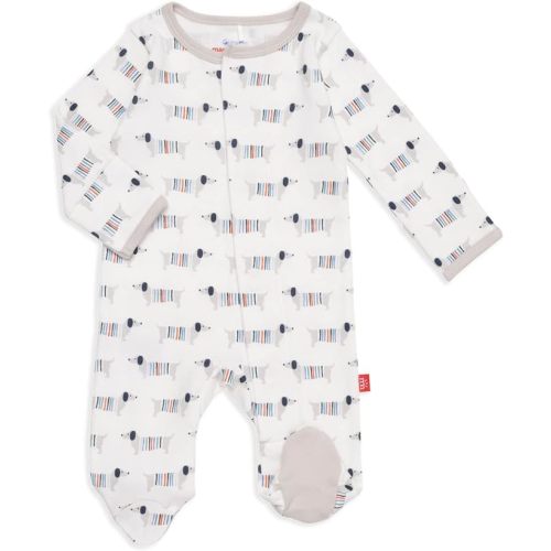 Magnetic Me Footie Pajamas - 100% Organic Cotton Baby Pajamas - Quick Magnetic Fastener Sleeper for Baby Boy and Girl - Pawsatively - 3-6 Months