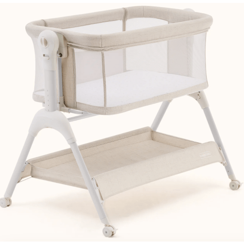 HARPPA Cuddly Sway | 3-in-1 Rocking Baby Bassinet & Bedside Sleeper with Anti-Reflux Mattress for Newborns | Attaches to Bed, Adjustable Height, Tool-Free Setup, Portable Wheels, CPSC Certified, Gentle Rocking Motion | Ideal for Infants, Safe Co-Sleeping