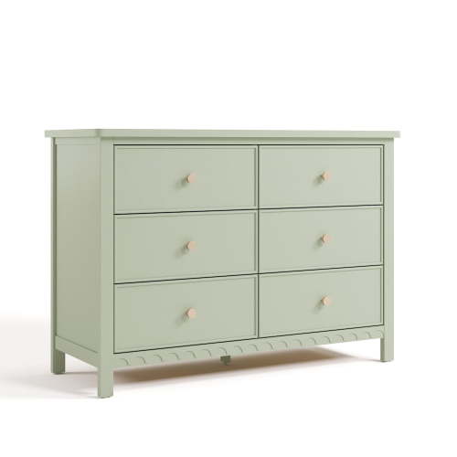 Graco Sasha 6 Drawer Nursery Double Dresser, Sage