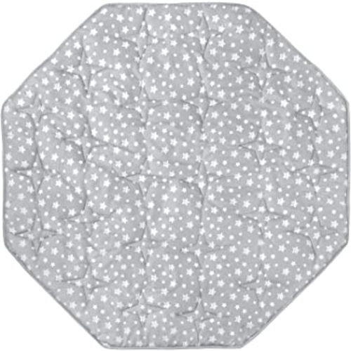 Octagon Playpen Mat Grey, Non Slip 8 Panel Playpen Mattress Mat Fits Regalo Extra Large Play Yard and hiccapop XL 69" Baby Playpen, Grey Star Octagon Playard Pad