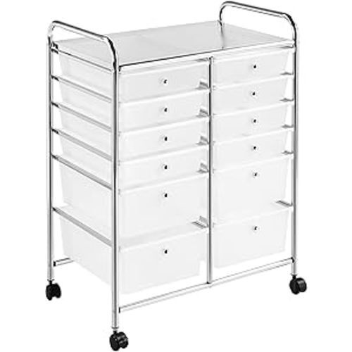 Clear 12 Drawer Rolling Cart by Simply Tidy™