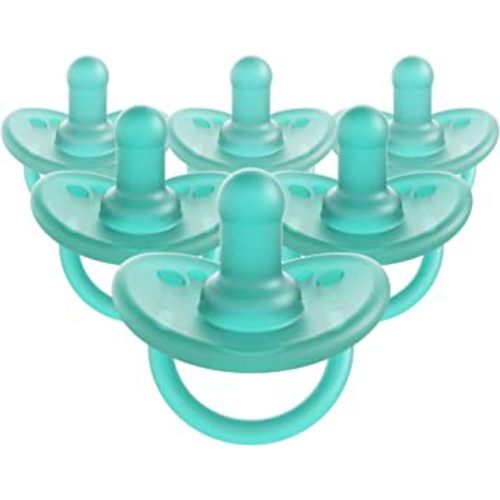 Evenflo Feeding Balance Plus Stage 1 Cylindrical Baby, Newborn and Infant Pacifier - Developed with Pediatric Feeding Specialists - 0 to 6 Months (Pack of 6)