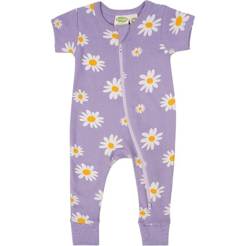 PARADE Organic Signature Print '2-Way' Zip Romper - Short Sleeve