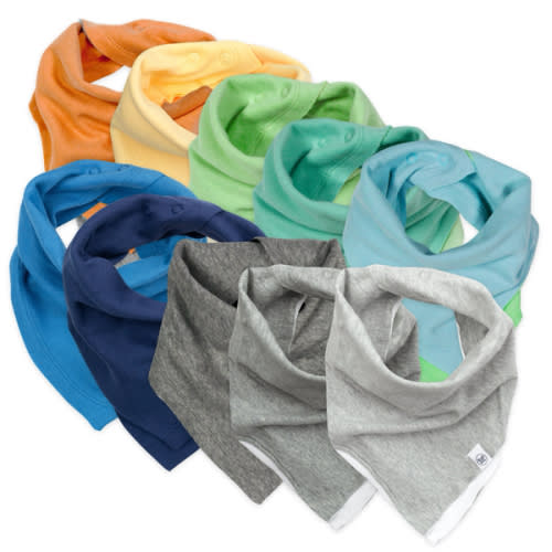 Multipack Organic Cotton Reversible Bandana Bibs | Honest Baby Clothing