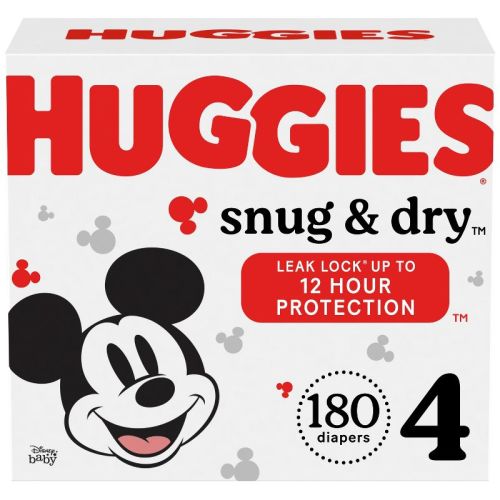 Huggies Snug & Dry Baby Disposable Diapers – (Select Size and Count), Size: 4