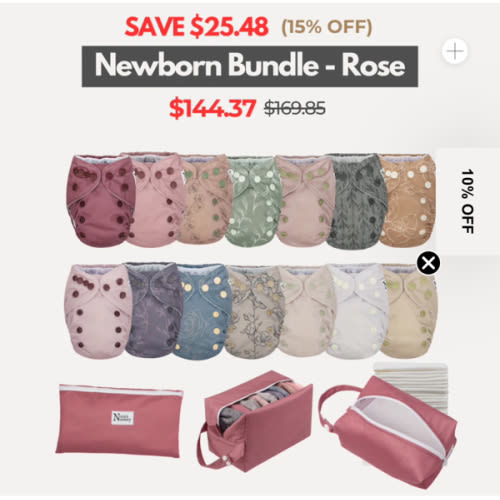 Newborn Bundle Rose Cloth Diapers