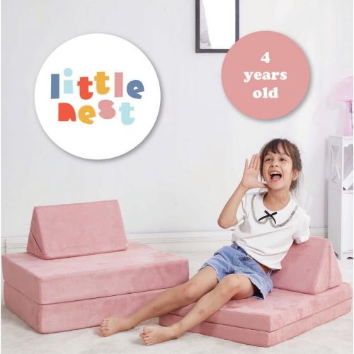 Little Nest Adventure Explorer Couch, Blush Pink for Toddlers