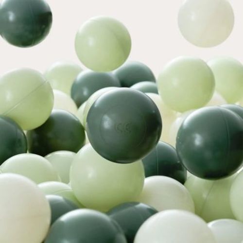 Tiny Land® Green Ocean Balls 200 Pack - Ideal for Play Tunnels, Pop-Up Tents & Ball Pits, Sensory Fun Toy