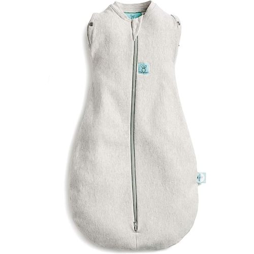 ergoPouch Cocoon Swaddle Sack 0.2 TOG - Baby Sleep Sack, Gentle Snug Fit Helps Calm Startle Reflex, Ideal for Arms In/Out Sleeping, Soft Breathable Fabric for Better Sleep (0 Months, Grey Marle)