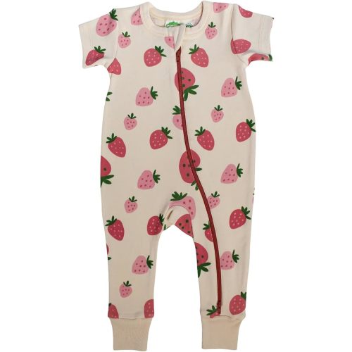 PARADE Organic Signature Print '2-Way' Zip Romper - Short Sleeve
