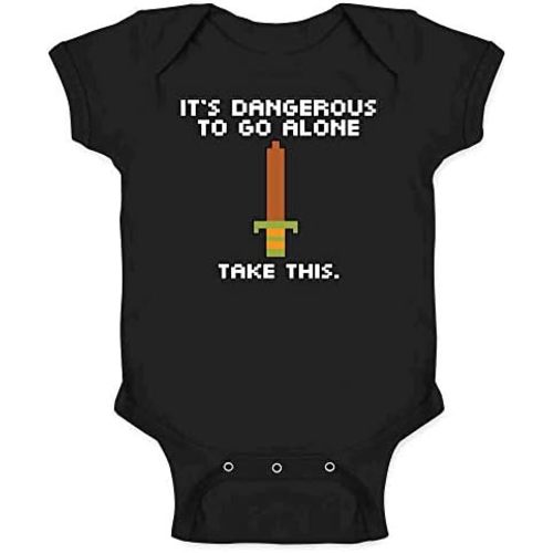 Pop Threads Its Dangerous To Go Alone Take This 8 Bit Gaming Infant Baby Boy Girl Bodysuit
