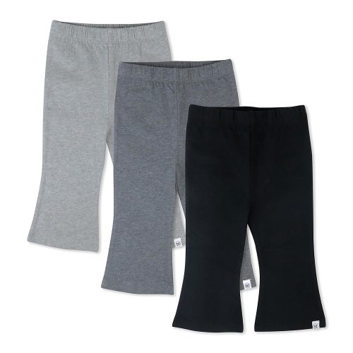 HonestBaby Multipack Leggings Skinny, Flare and Cargo Pants Organic Cotton for Infant Baby Girls, Toddlers, Little Kids